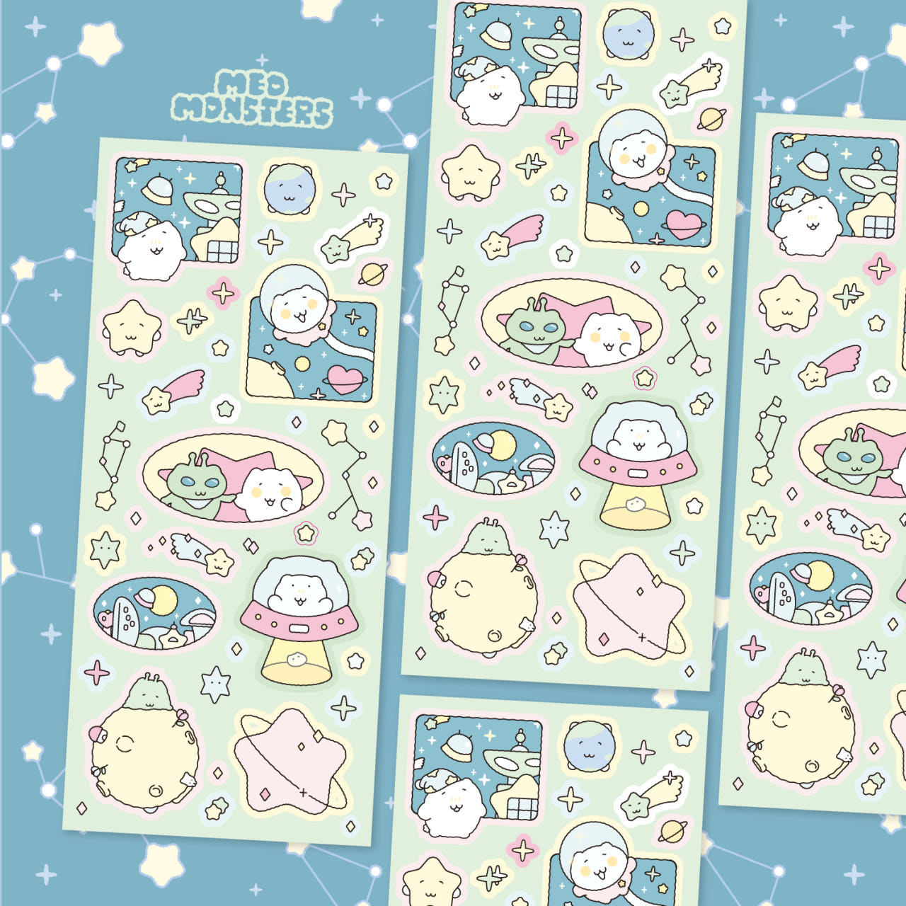 にゃんにゃんステッカー【にゃんと宇宙旅行】