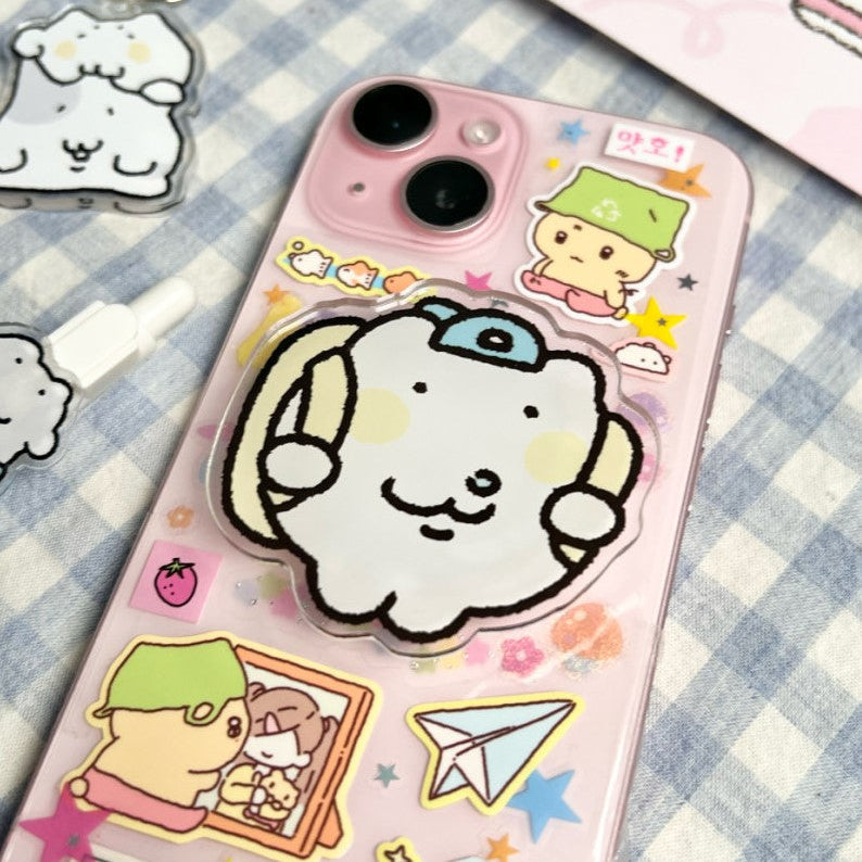 にゃんにゃんスマホグリップ【鼻水にゃん】