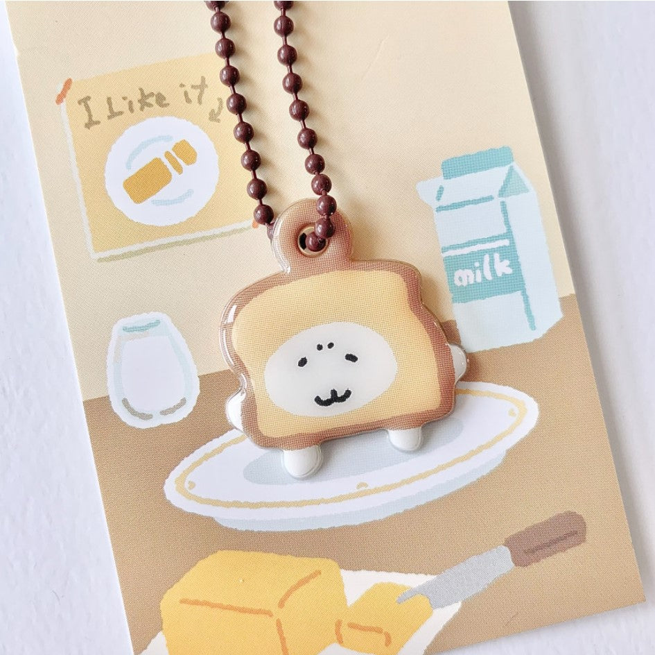(NEW)にゃんにゃんキーホルダー【食パンにゃん】