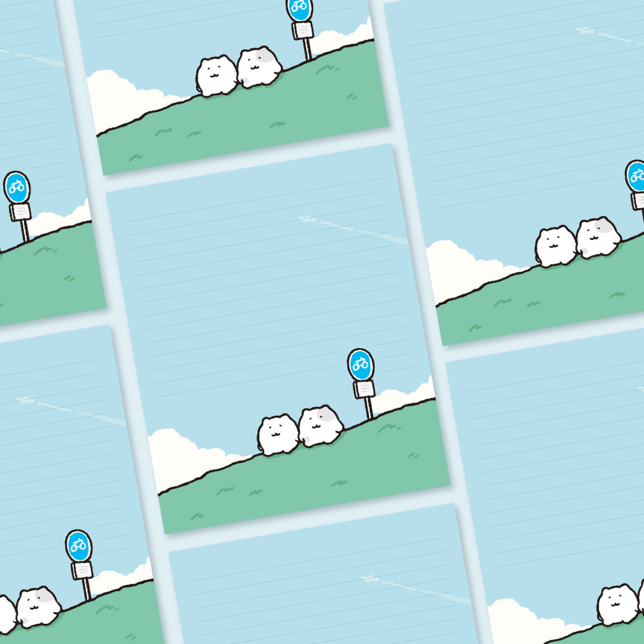 にゃんモン手紙セット【青空の下で】