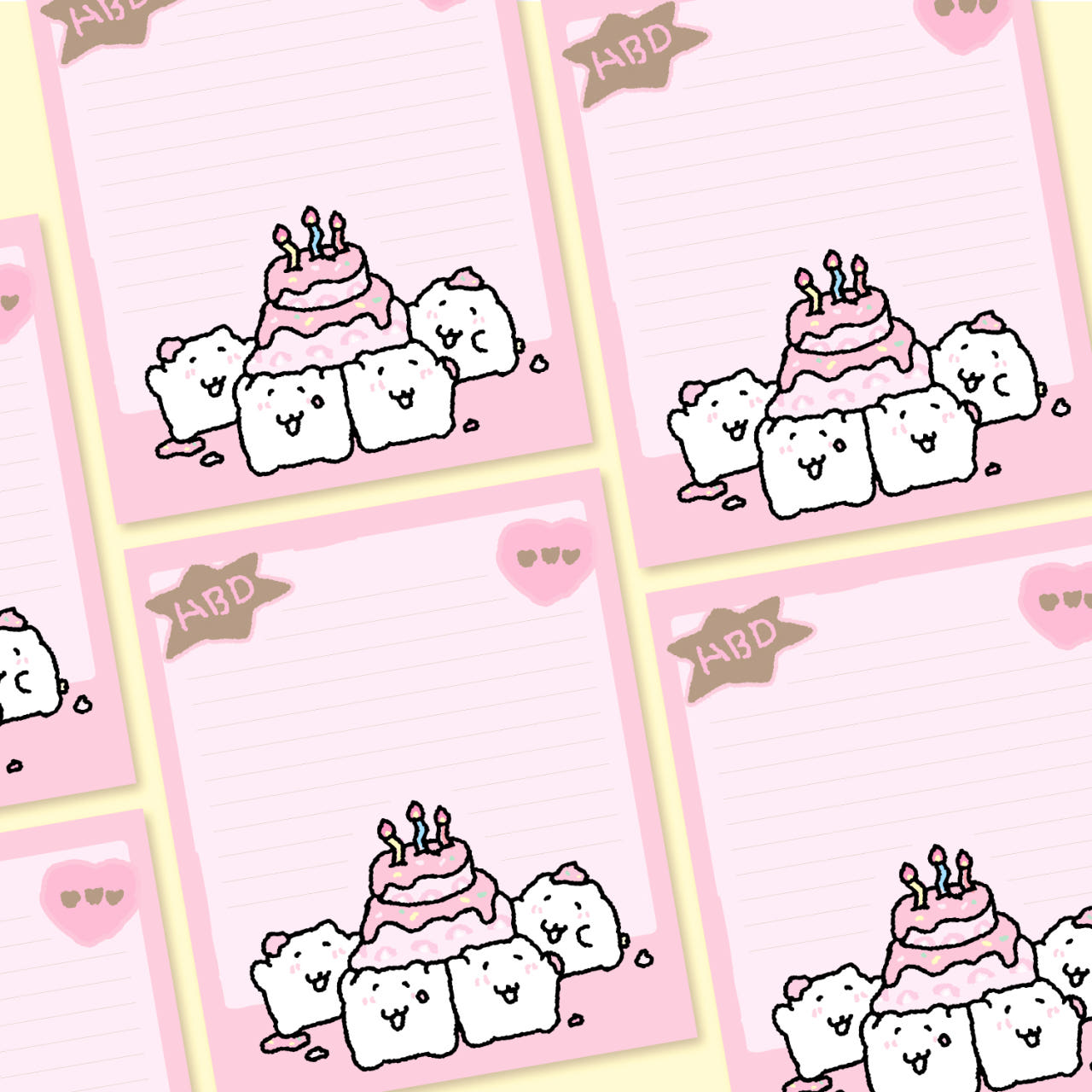 にゃんにゃん手紙セット【お誕生日おめでとう】