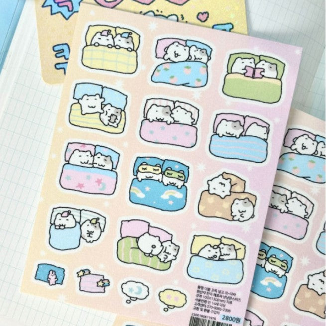 (NEW)にゃんモンステッカー【一緒に、おやすみ】