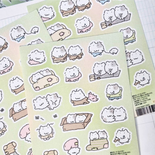 にゃんモンステッカー【めっちゃ貧乏です!】