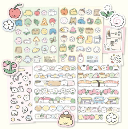 にゃんモンステッカーパック【にゃんモンワールド 7種セット】