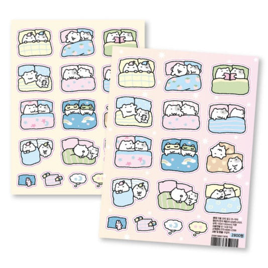 （NEW）にゃんモンステッカー【一緒に、おやすみ】