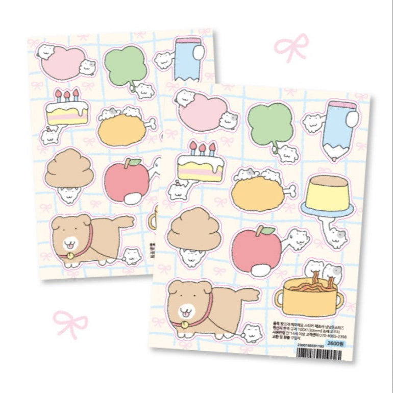 にゃんモンステッカー【にゃんモンとメモしよう】