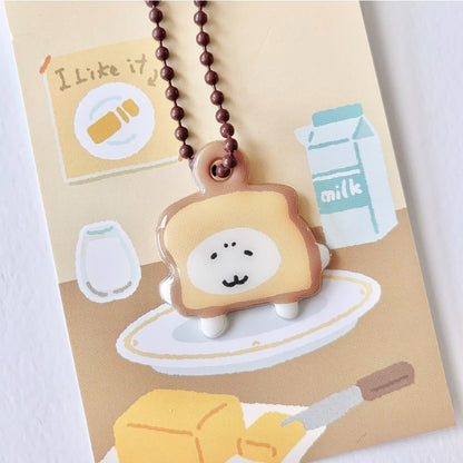 （NEW）にゃんにゃんキーホルダー【食パンにゃん】