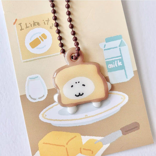 （NEW）にゃんにゃんキーホルダー【食パンにゃん】