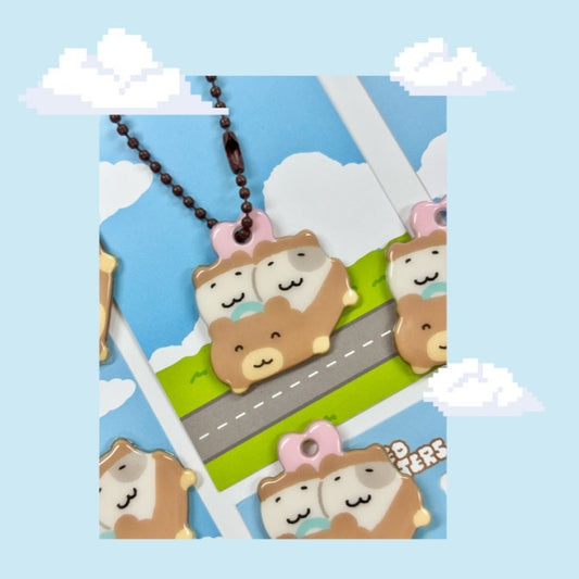 にゃんモンキーホルダー【くまちゃんドライブ】