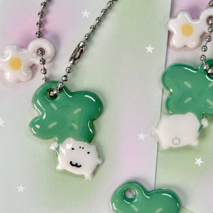 にゃんモンキーホルダー【幸せはわたしのもの🍀】