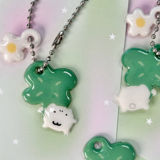 にゃんモンキーホルダー【幸せはわたしのもの🍀】