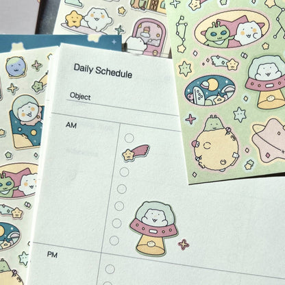 にゃんにゃんステッカー【にゃんと宇宙旅行】